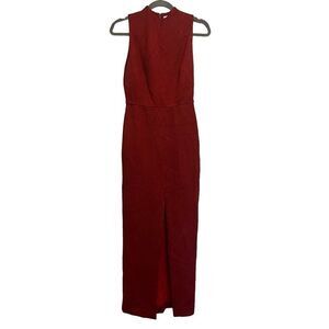 Alice + Olivia Gisela Mockneck Maxi Dress in Wine Red Size 4